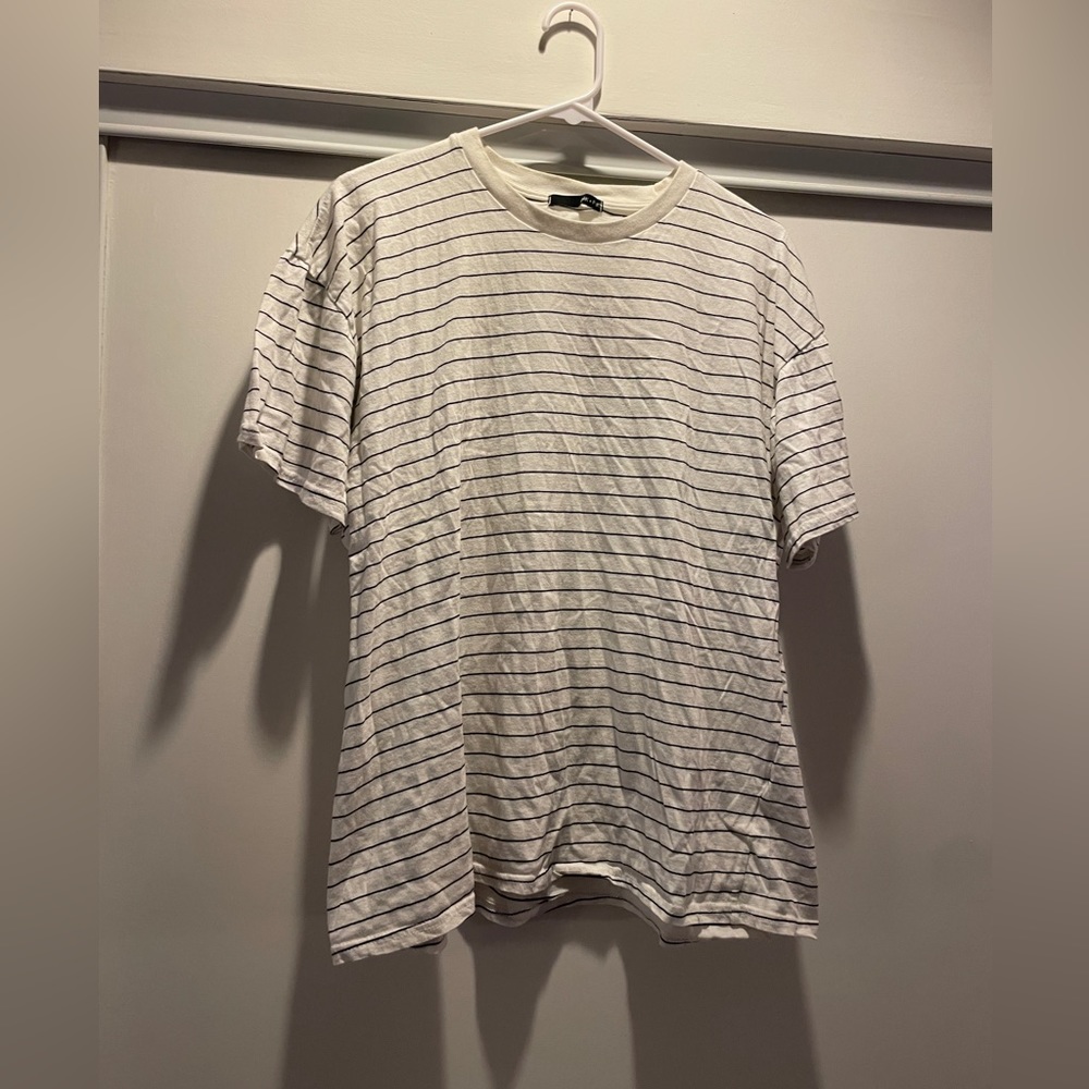 Mens Oak + Fort T-shirt Striped Size Medium 100% Cotton See Description